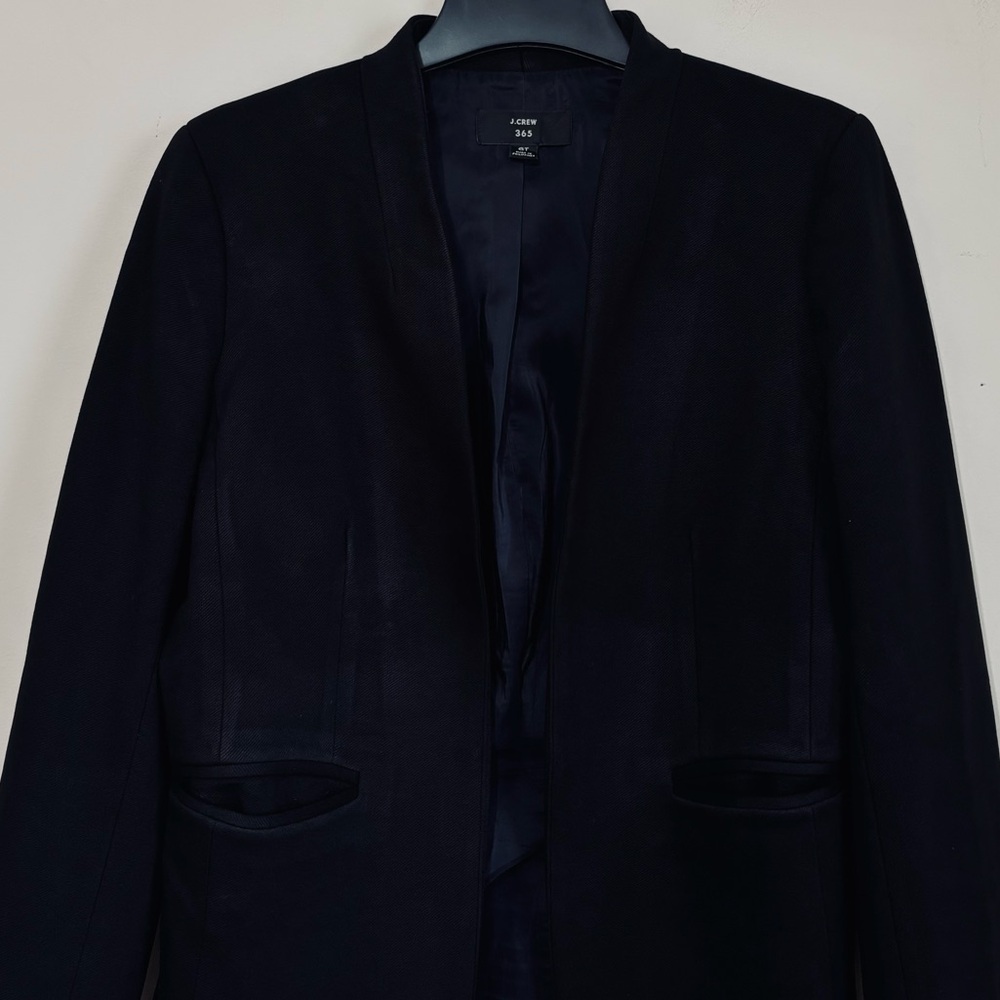 J.Crew 365 Going Out black open front tailered office business career blazer 6T - Picture 7 of 16